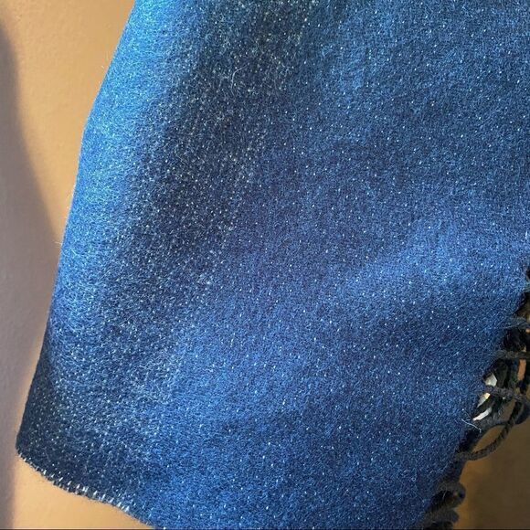 Cejon Scarf dark Navy blue nylon/acrylic made in Italy 11x70 *NEW* - Picture 8 of 8